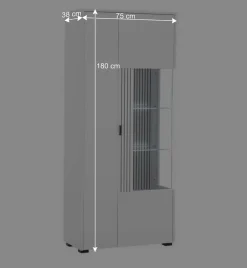 Wohnen Vitrinen<Weiße Vitrine fürs Wohnzimmer - Dualkos