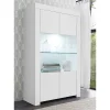 Wohnen Vitrinen<Weiße Wohnzimmer Vitrine mit zwei Türen - Mikes