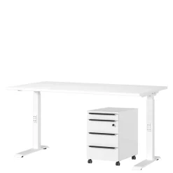 Wohnen Tische<Weißer Bürotisch manuell höhenverstellbar - Sparkle