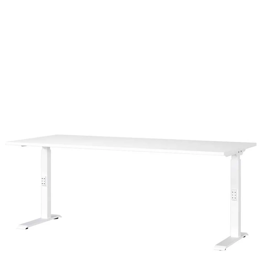 Wohnen Tische<Weißer Bürotisch manuell höhenverstellbar - Sparkle