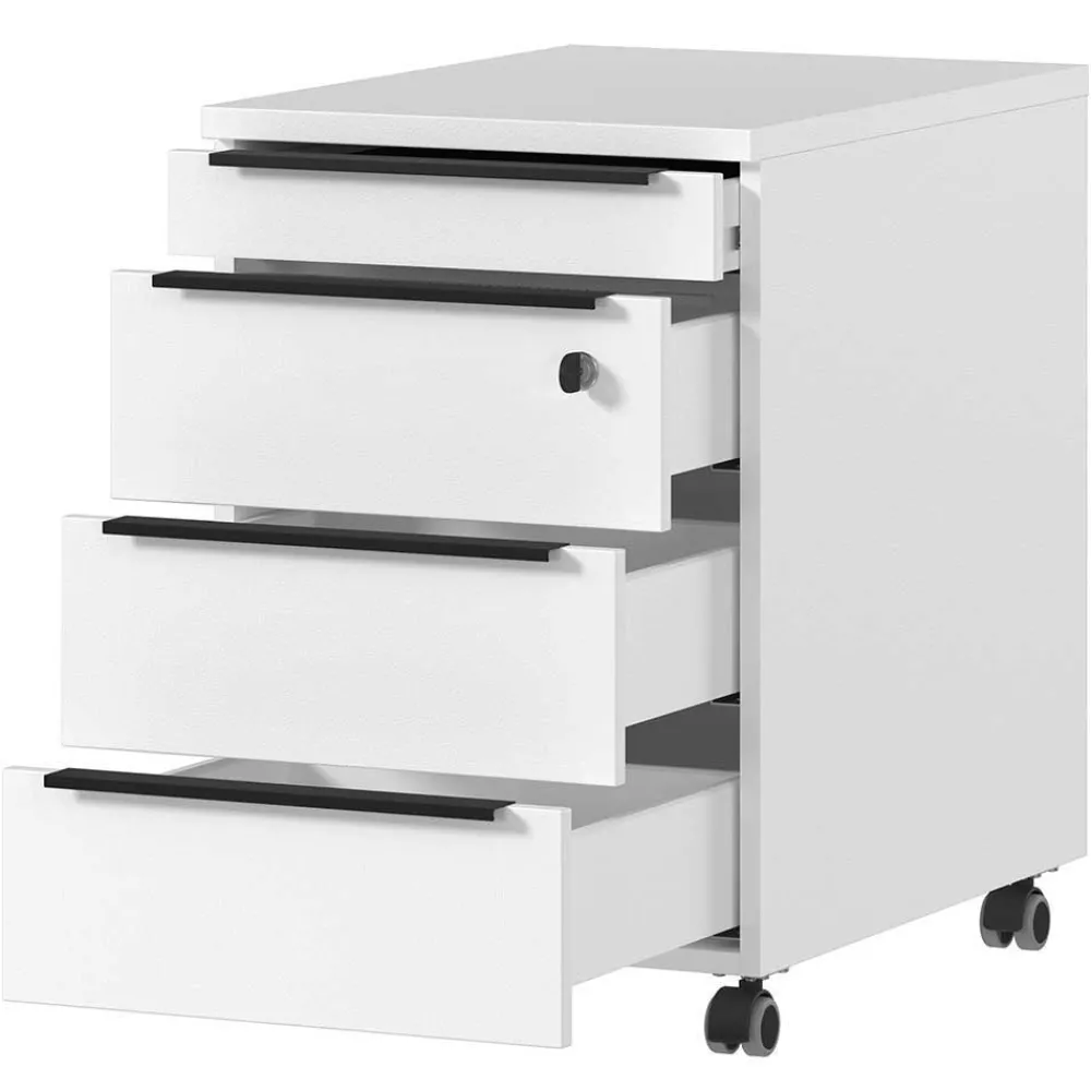 Wohnen Tische<Weißer Bürotisch manuell höhenverstellbar - Sparkle