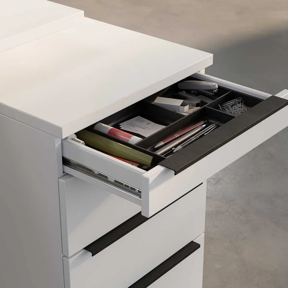 Wohnen Tische<Weißer Bürotisch manuell höhenverstellbar - Sparkle