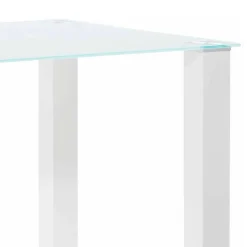 Wohnen Tische<Weißer Hochglanz Tisch mit Glasplatte - Richard