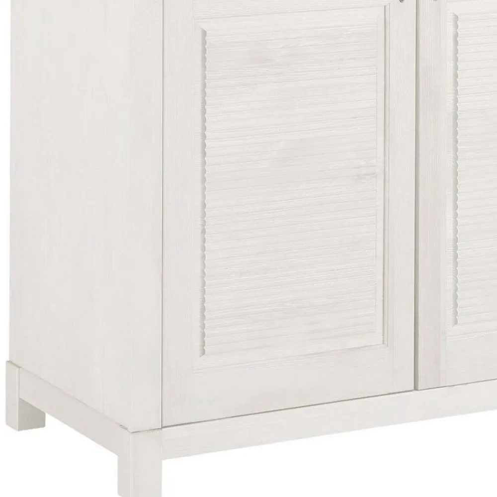 Wohnen Kleiderschränke<Weißer Kleiderschrank aus Kiefer Massivholz - Filippo