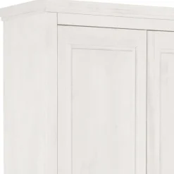 Wohnen Kleiderschränke<Weißer Kleiderschrank aus Kiefer Massivholz - Filippo