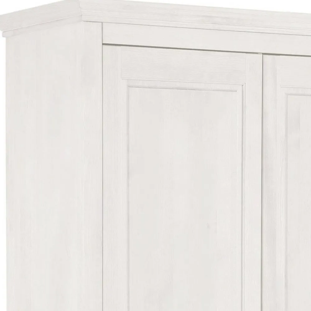 Wohnen Kleiderschränke<Weißer Kleiderschrank aus Kiefer Massivholz - Filippo