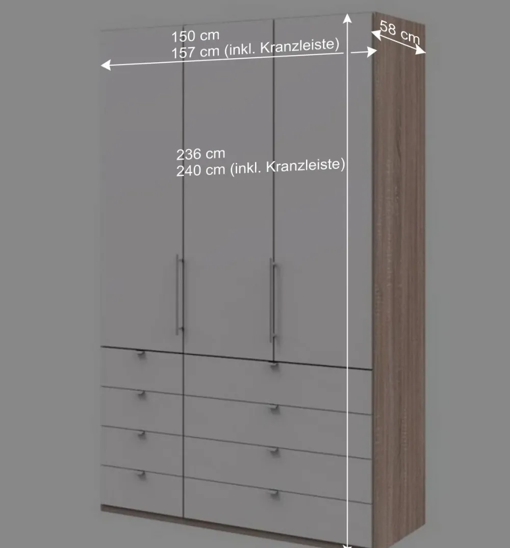 Wohnen Kleiderschränke|Schränke<Weißer Kleiderschrank Made in Germany - Vaclyn