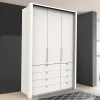Wohnen Kleiderschränke|Schränke<Weißer Kombi-Kleiderschrank mit Gleittür - Donpiave