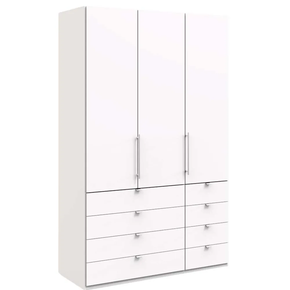 Wohnen Kleiderschränke|Schränke<Weißer Kombi-Kleiderschrank mit Gleittür - Donpiave