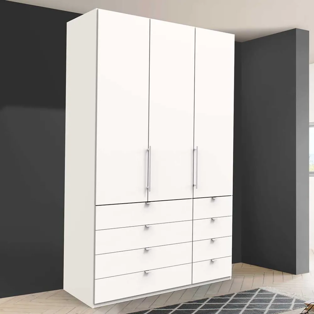Wohnen Kleiderschränke|Schränke<Weißer Kombi-Kleiderschrank mit Gleittür - Donpiave