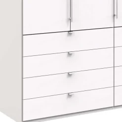 Wohnen Kleiderschränke|Schränke<Weißer Kombi-Kleiderschrank mit Gleittür - Donpiave