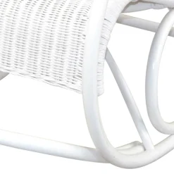 Wohnen Sessel|Stühle<Weißer Schaukelstuhl aus Rattangeflecht - Vilatata