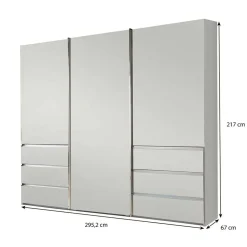 Wohnen Kleiderschränke|Schränke<Weißer Schiebetürenschrank 3-türig - Fachet
