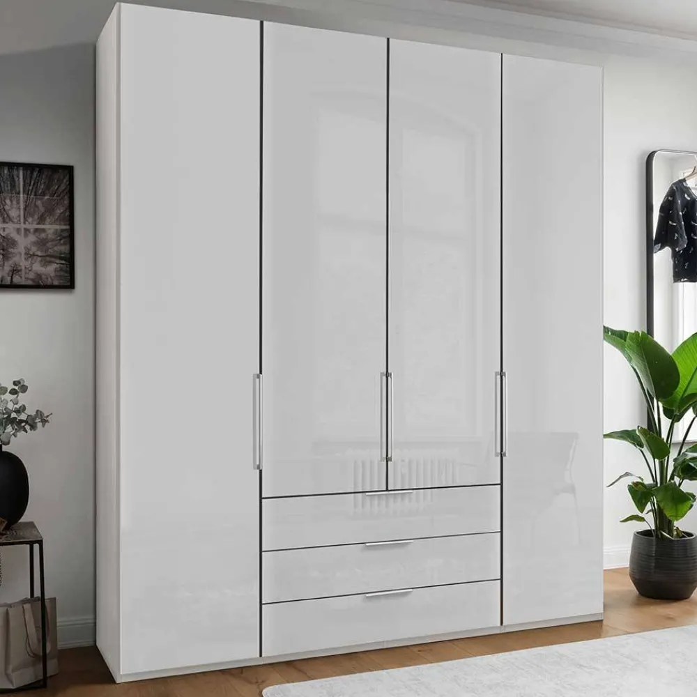 Wohnen Kleiderschränke|Schränke<Weißer Schlafzimmerschrank 3-türig - Rhoen
