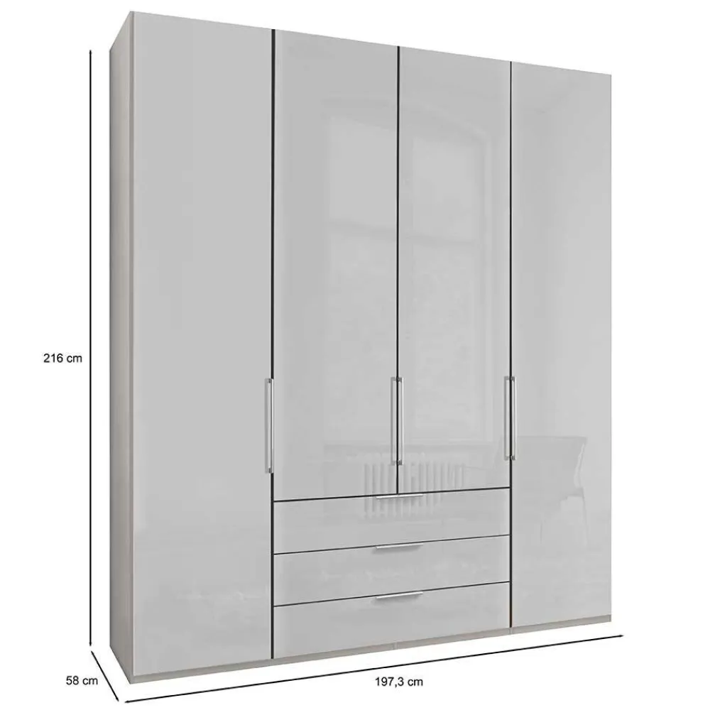 Wohnen Kleiderschränke|Schränke<Weißer Schlafzimmerschrank 3-türig - Rhoen
