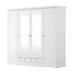 Wohnen Kleiderschränke|Schränke<Weißer Schlafzimmerschrank im Landhausstil - Indico