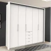 Wohnen Kleiderschränke|Schränke<Weißer Schrank für Kleidung mit Falttüren - Donpiave