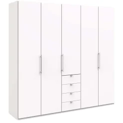 Wohnen Kleiderschränke|Schränke<Weißer Schrank für Kleidung mit Falttüren - Donpiave