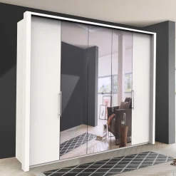 Wohnen Kleiderschränke<Weißer Schrank fürs Schlafzimmer mit Spiegeln - Donpiave