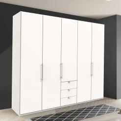 Wohnen Kleiderschränke|Schränke<Weißer Schrank mit zwei Falttüren & Tür - Donpiave
