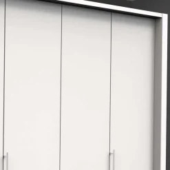 Wohnen Kleiderschränke|Schränke<Weißer Schrank mit zwei Falttüren & Tür - Donpiave