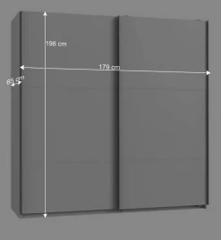 Wohnen Kleiderschränke<Weißer Schwebetürenschrank 179 cm breit - Ordinia