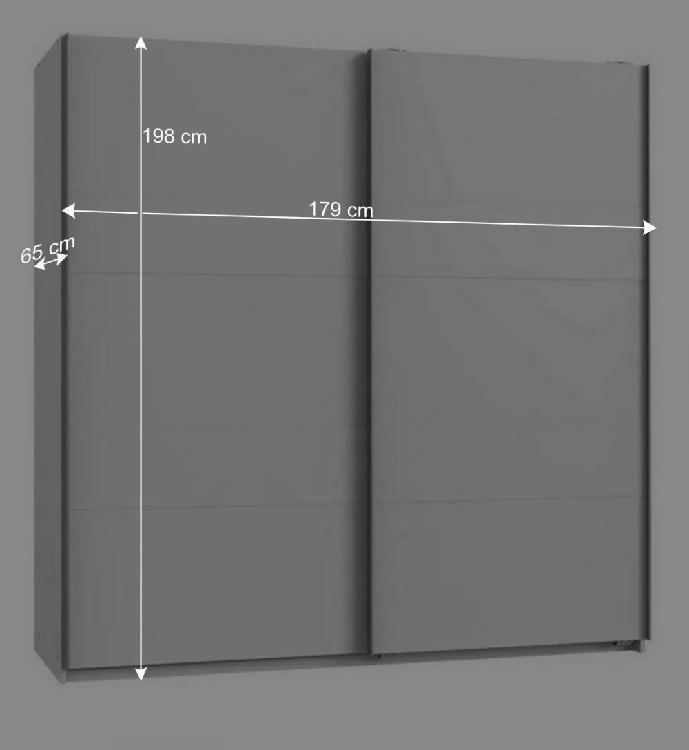 Wohnen Kleiderschränke<Weißer Schwebetürenschrank 179 cm breit - Ordinia