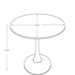 Wohnen Tische<Weißer Sinterstein Tisch mit Trompetenfuß - Glamour