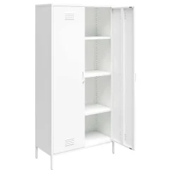 Wohnen Vitrinen<Weißer Universalschrank aus Metall - Elyett
