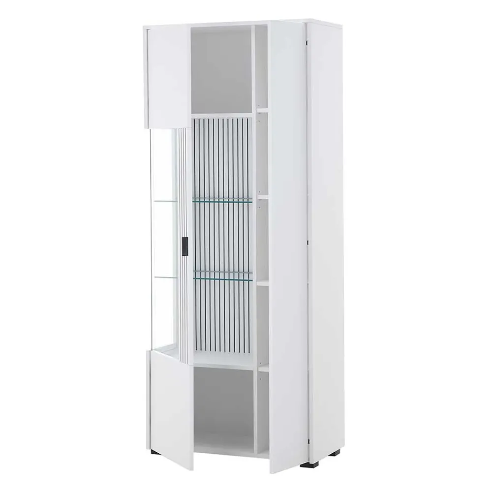 Wohnen Vitrinen<Weißer Vitrinenschrank 2-türig - Dualkos