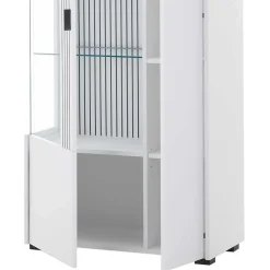 Wohnen Vitrinen<Weißer Vitrinenschrank 2-türig - Dualkos