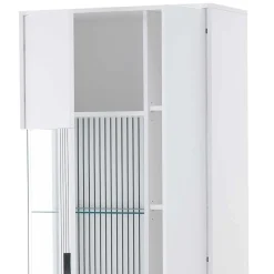 Wohnen Vitrinen<Weißer Vitrinenschrank 2-türig - Dualkos