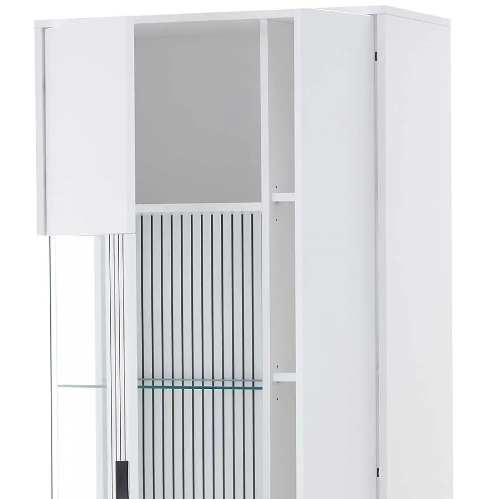 Wohnen Vitrinen<Weißer Vitrinenschrank 2-türig - Dualkos