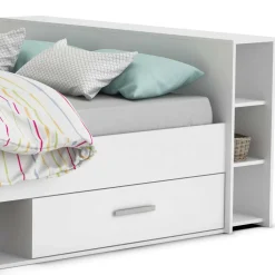 Wohnen Betten<Weißes Bett 160x200 cm mit Stauraum - Monja