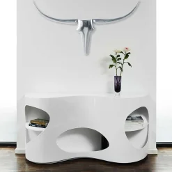 Wohnen Sideboards<Weißes Design Hochglanzregal mit 5 Fächern - Scarula