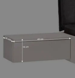 Wohnen Betten<Weißes Designbett mit Stoff-Kopfteil - Fanos