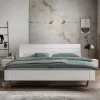 Wohnen Betten<Weißes Doppelbett aus Kiefer Massivholz - Lardias