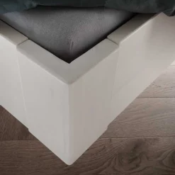 Wohnen Betten<Weißes Doppelbett aus Kiefer Massivholz - Lardias