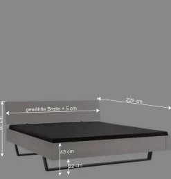 Wohnen Betten<Weißes Doppelbett aus Kiefer Massivholz - Lardias