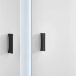 Wohnen Vitrinen<Weißes Highboard mit Glaseinsatz und LED Beleuchtung - Tirol