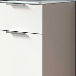 Wohnen Kommoden<Weißes Highboard mit zwei Türen und Schublade - Intiatos