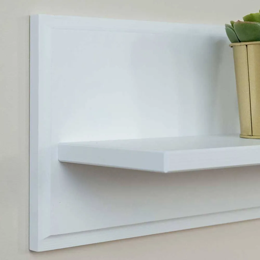 Wohnen Regale<Weißes Hängeboard aus Massivholz - Presto