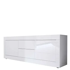 Wohnen Tv & Hifi-Möbel<Weißes Hochglanz Lowboard für TV - Sogno