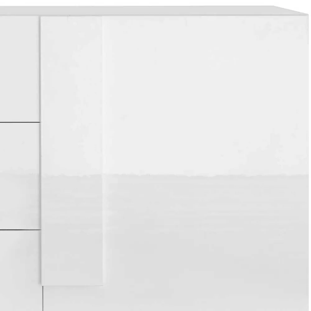 Wohnen Sideboards<Weißes Hochglanz Sideboard mit Tür - Kerym