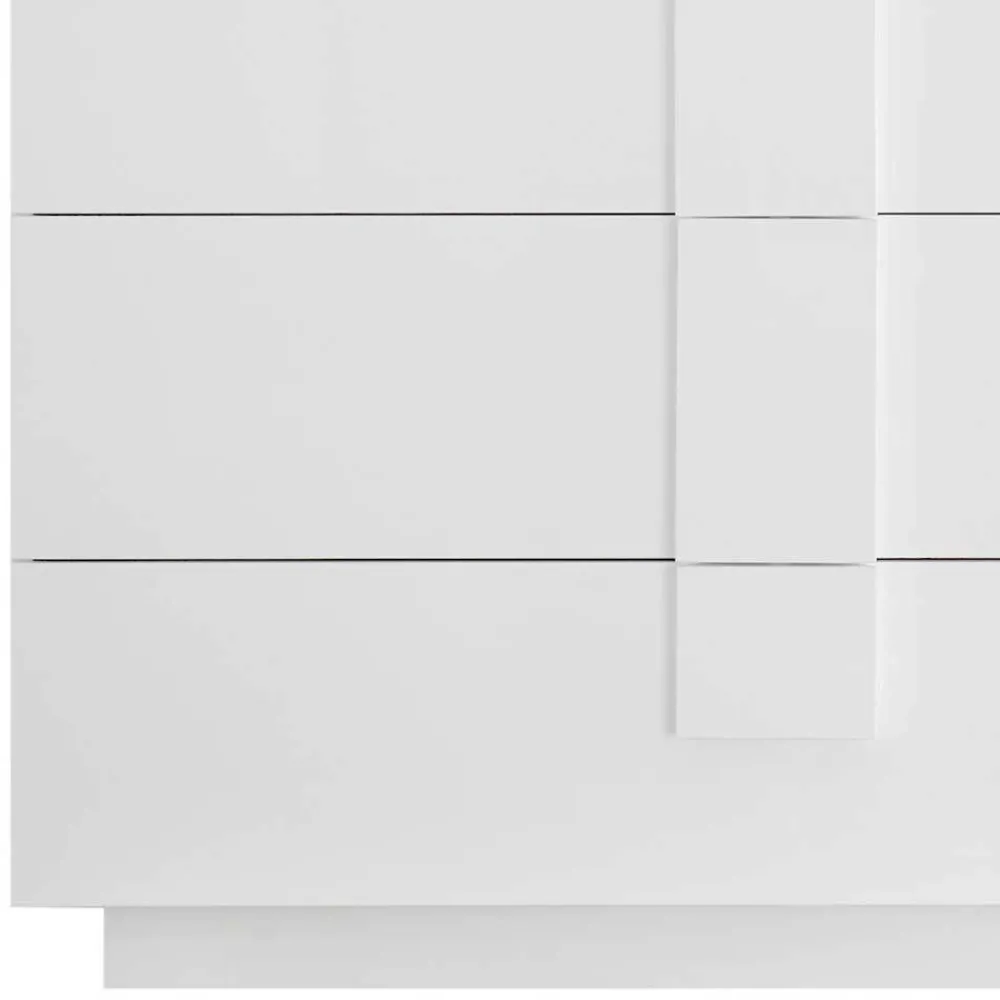 Wohnen Sideboards<Weißes Hochglanz Sideboard mit Tür - Kerym