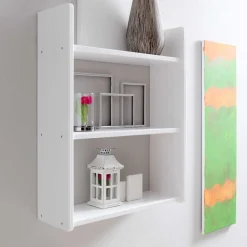 Wohnen Regale<Weißes Holz Hängeregal mit 60 cm Breite - Grenvana