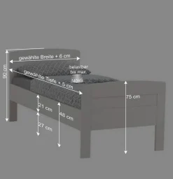 Wohnen Betten<Weißes Holzbett Arbitia aus Buche massiv
