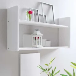 Wohnen Regale<Weißes Holzregal für die Wandmontage - Barne