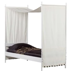 Wohnen Betten<Weißes Metallbett mit Baldachin - Jenva
