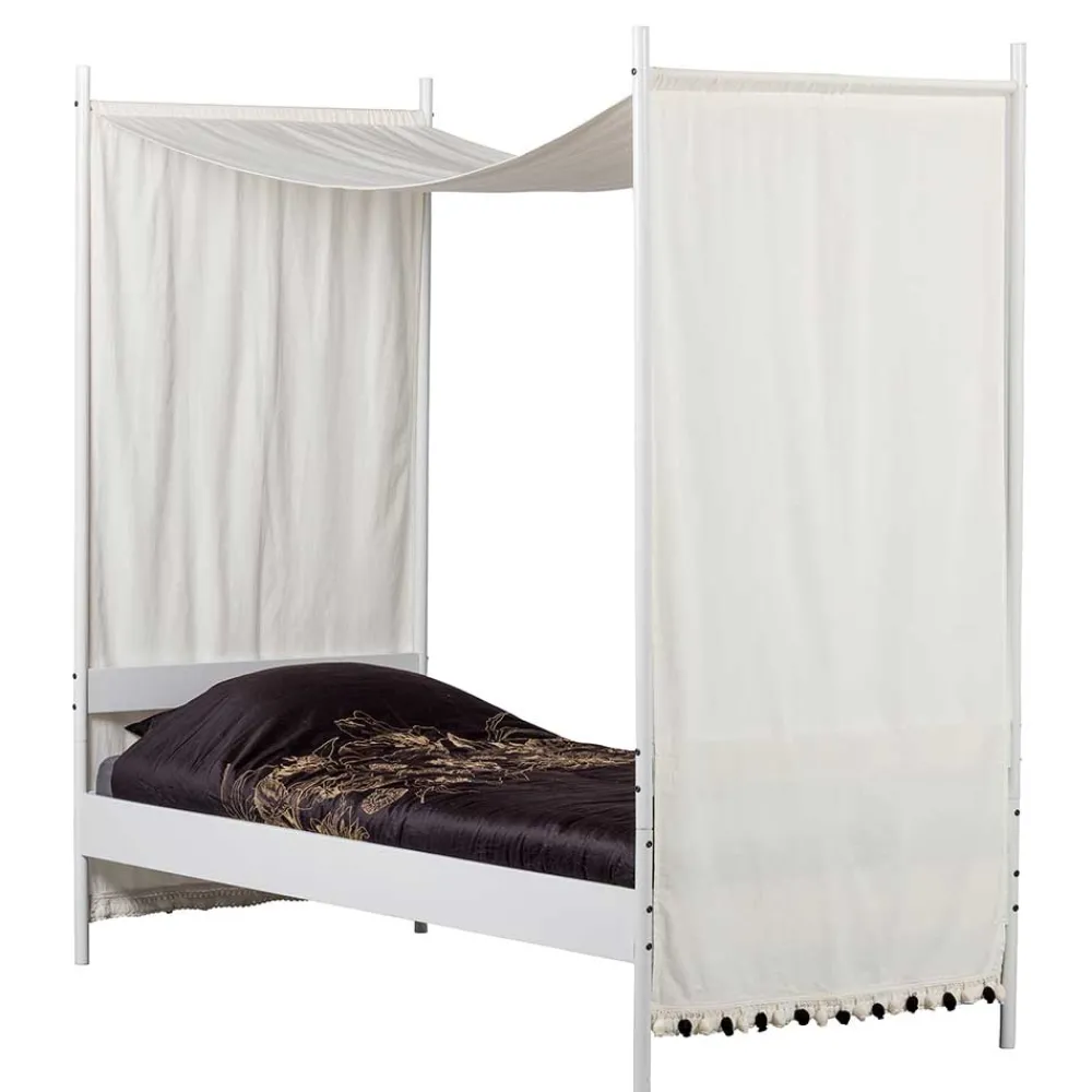 Wohnen Betten<Weißes Metallbett mit Baldachin - Jenva